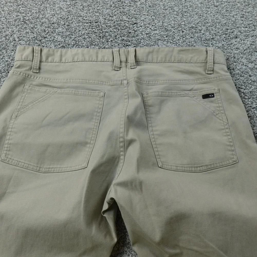 Oakley Pants Mens 38X32 Beige Tan Brown Chino Jeans Slim Straight Stretch Flex